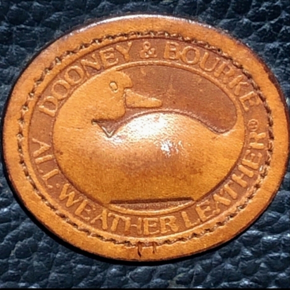 3 pc. Vintage 90s Genuine Dooney & Bourke British AWL Carrier Black Tan Trio - Picture 3 of 11